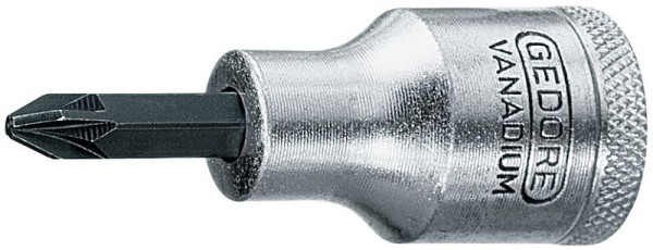 Embout de tournevis GEDORE 1/2'' pour vis Phillips PZ 2, 6156680