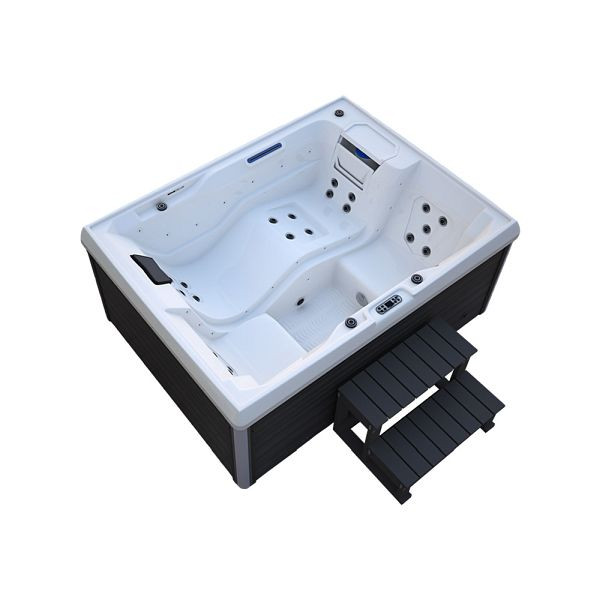 HOME DELUXE Bain à remous extérieur STREAM - Avec escalier et couverture thermique, 49272
