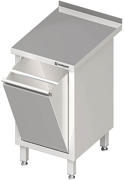 Armoire de travail Stalgast avec benne à déchets, 450x700x850 mm, sans dosseret, soudée, VAS04709