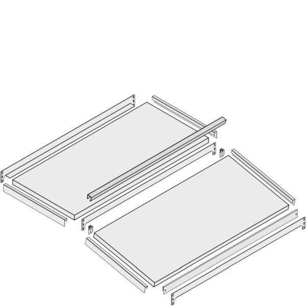 BITO niveau supplémentaire/tablette 1300x600 droit/incliné 100kg galvanisé, C0830-0032