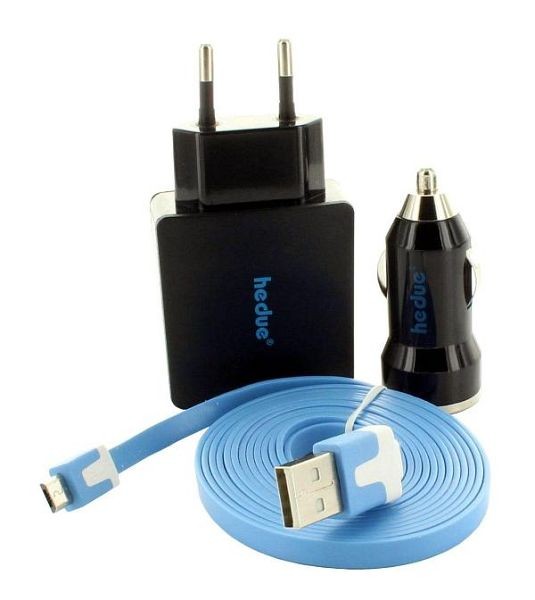 Câble micro USB hedue, chargeur, adaptateur voiture, R002