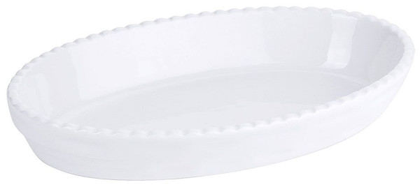 Plat à pâtisserie Contacto en porcelaine blanche, 24,0 x 14,0 x H4,5 cm, 2755/240