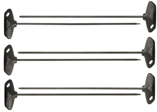 Jeu de tournevis à poignée en T SW-Stahl, profil en T, T10-T30, extra long, 6 pièces, 32500L