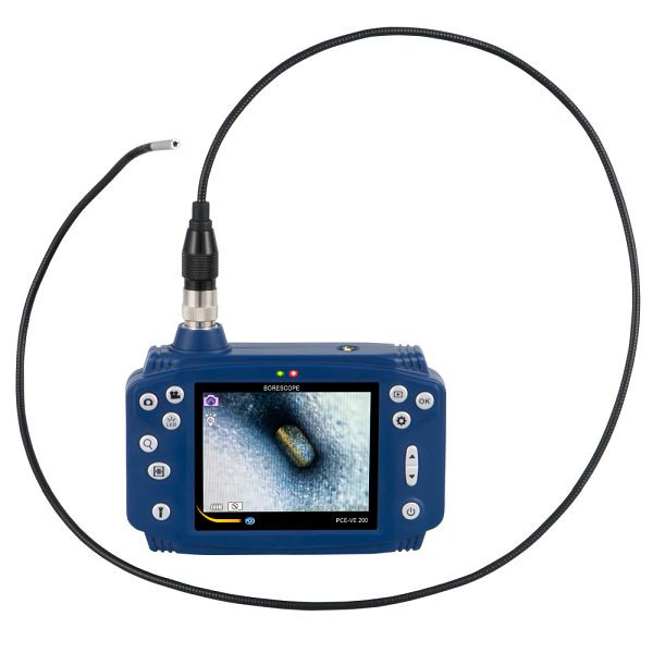 Endoscope industriel PCE Instruments, tête de caméra Ø 4,5 mm, 6 LED, écran LCD 3,5", longueur de câble 1 000 mm, PCE-VE 200