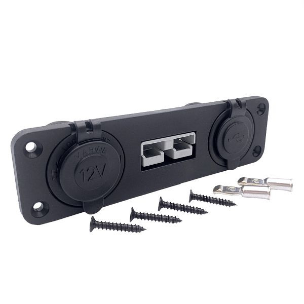 Cadre d'installation Offgridtec Prise Anderson - Prise USB - allume-cigare, 8-01-014990