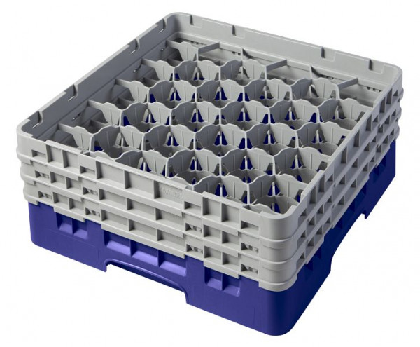 Panier de lavage Cambro 30 compartiments Camrack® 17,4 cm bleu marine, lot de 3, 30S638186