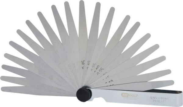 Jauge d'épaisseur KS Tools, 20 feuilles, 0,05-1 mm, 300.0600
