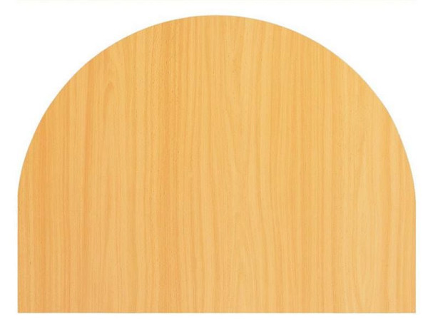 Plateau de table Hammerbacher 60x80cm, système de perçage hêtre, arrondi, VKA60/6