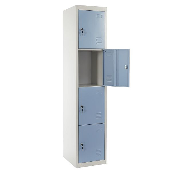 Casier Mendler Boston T163, casier pour objets de valeur, métal 180x38x45cm, bleu, 34559