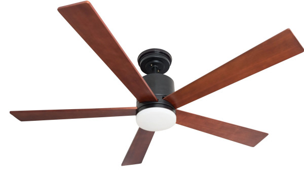 Ventilateur de plafond à économie d'énergie Pepeo Tibu 132 cm noir avec éclairage LED et télécommande, 1323312018