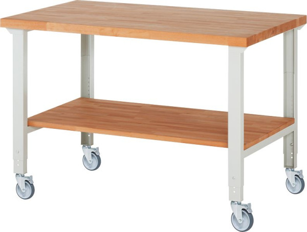 Etabli mobile RAU (réglable en hauteur) 7000-7, 1500x900x950-1000mm, 4 roulettes pivotantes, 05-7000-7-159B4H4.12