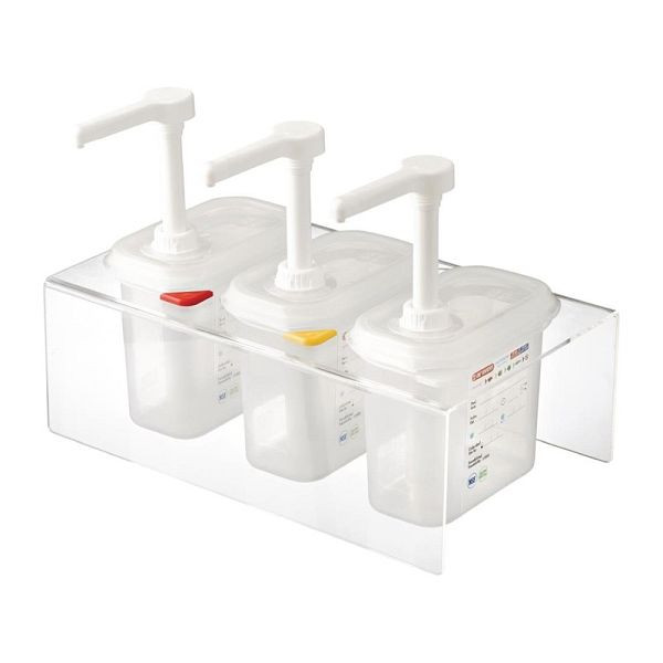 Distributeur de sauce Araven 3 GN 1/9 transparent 1.5L, UE: 3 pièces, CR823