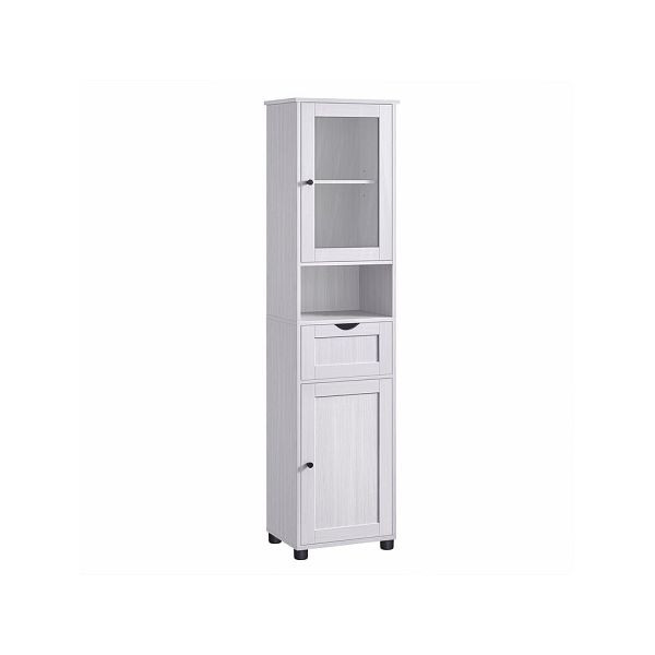 VASAGLE meuble de salle de bain avec étagères réglables en hauteur blanc, BBK163T44
