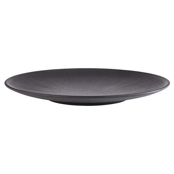 Assiette APS -NERO-, Ø 42 cm, hauteur : 3,5 cm, mélamine, noir, 85066
