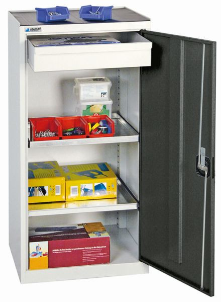 armoire à outils et matériaux contondants série 2000, 7035/7016, 1 tiroir, 2 étagères, 2001171
