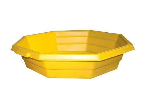 Bac de fuite DENIOS octogone avec support pour couvercle de conteneur, volume 80 litres, 265-579