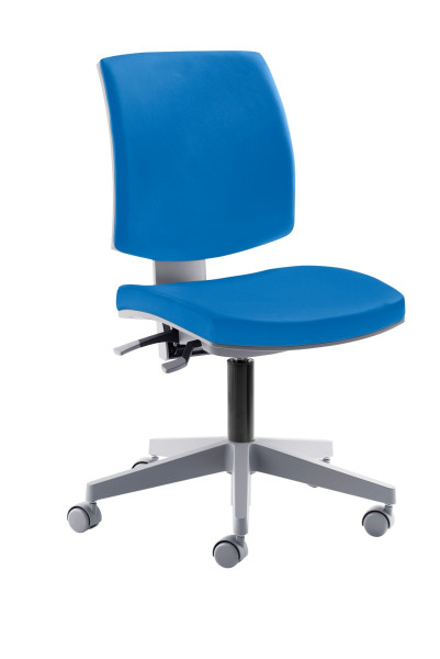 Mayer Sitzmöbel chaise pivotanteSO, structure grise, assise et dossier rembourrés, bleu caraïbe, 2432_SO_30565