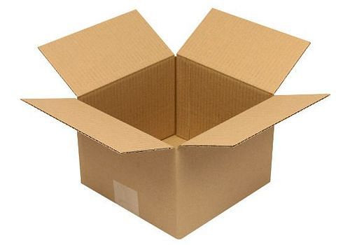 Boîte pliante en carton ondulé TransPak 1 paroi, dimensions intérieures 200 x 200 x 140 mm, qualité 1.10B, paquet de 50, 299218