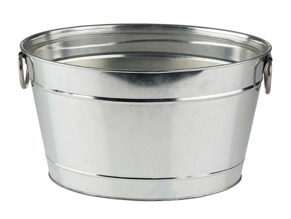 Bac à boissons APS -TIN-, 40 x 28 cm, hauteur : 22 cm, métal, galvanisé, PVC, avec insert en plastique, 11 litres, 36095