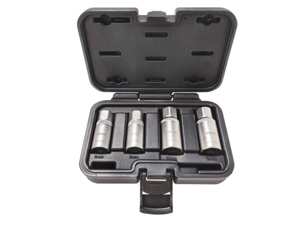 Jeu de clés à douilles 1/2 "(12,5 mm) Projahn pour tiges filetées, boulons de suspension et goujons M6-M8-M10-M12 en 4 parties, 3063