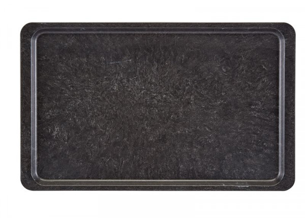Cambro Plateau Versa en polyester avec finition lisse en forme de rebord plat 53 x 32,5 cm Anthracite, Lot de 12, GP4002A72