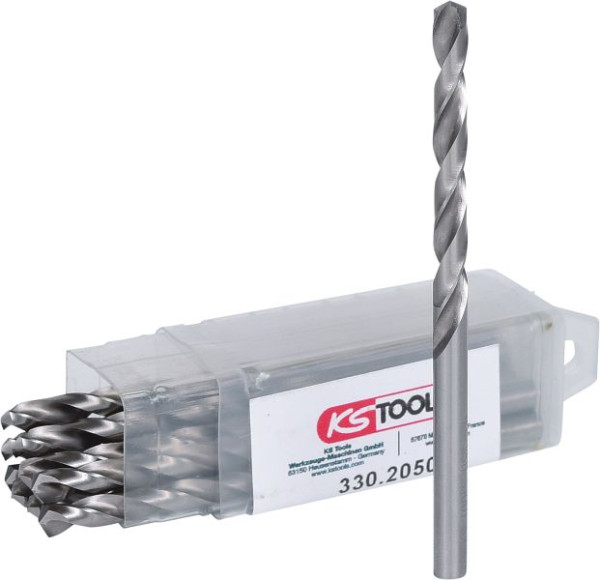 KS Tools Foret hélicoïdal HSS-G, 5 mm, paquet de 10, 330.2050