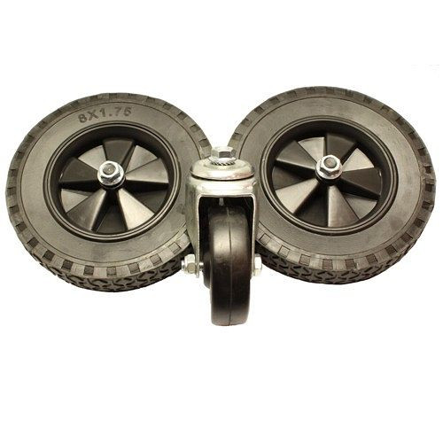 Jeu de roues AEROTEC 50-90 litres - 200 mm caoutchouc dur, 9420084