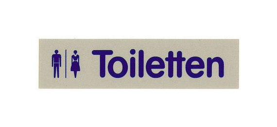 Contacto signe verbal TOILETTES, 7673/001
