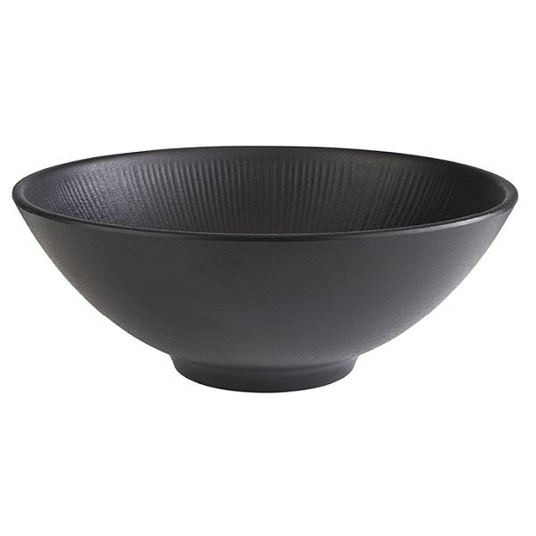 Bol APS -NERO-, Ø 24 cm, hauteur : 9 cm, mélamine, noir, 1,7 litres, 85061