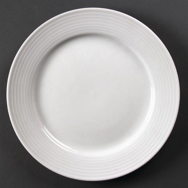 OLYMPIA Assiette linéaire avec rebord large 25cm, UE: 12 pièces, U091