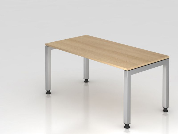 Bureau Hammerbacher pied U carré 160x80cm chêne, forme rectangulaire, plateau flottant, VJS16/E/S
