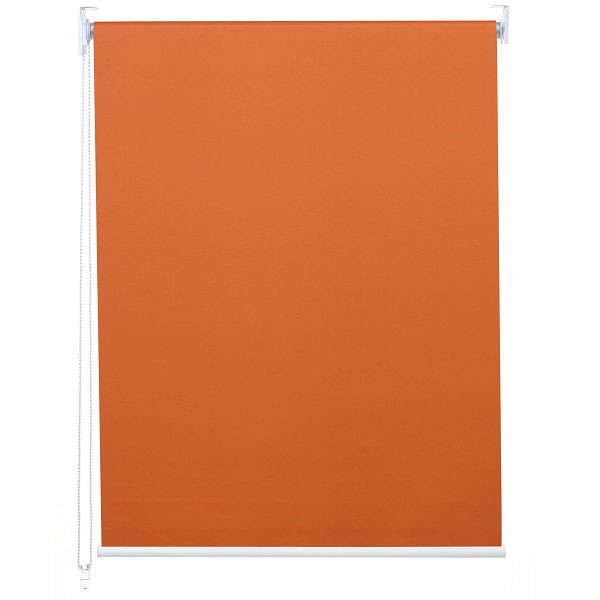 Store enrouleur Mendler HWC-D52, store de fenêtre, store à tirage latéral, protection solaire 120x160cm occultant opaque, orange, 63374