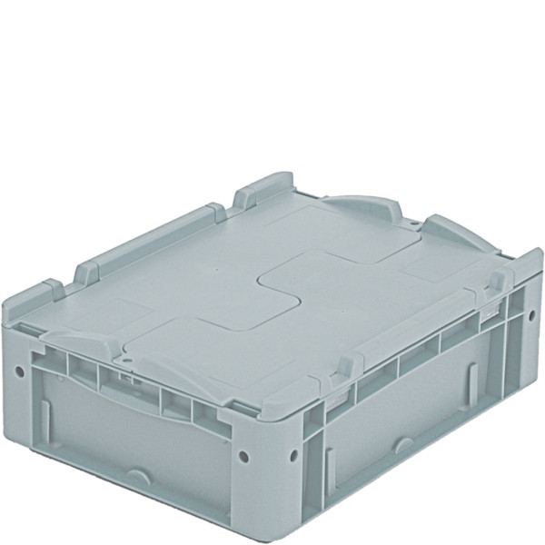 BITO Euro bac gerbable XL set /XLD43121 400x300x120 gris, couvercle, C0290-0589