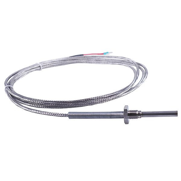 Thermomètre à résistance JUMO, 1xPt100 dl, 6x37mm, M10x1, -50 à + 400°C, protection pliage, 00464849