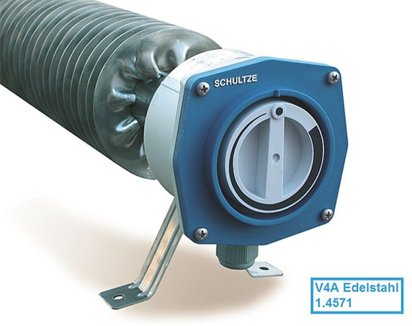 Schultze RiRo a 2000 V4A Chauffage automatique à tubes à ailettes, 2000 W 230 V, acier inoxydable 1.4571, IP66/67, A 2000EA4