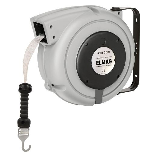 Enrouleur automatique ELMAG comme ouvre-clôture électrique, '4801 COW REEL', avec 20 m de ruban isolant, 44278