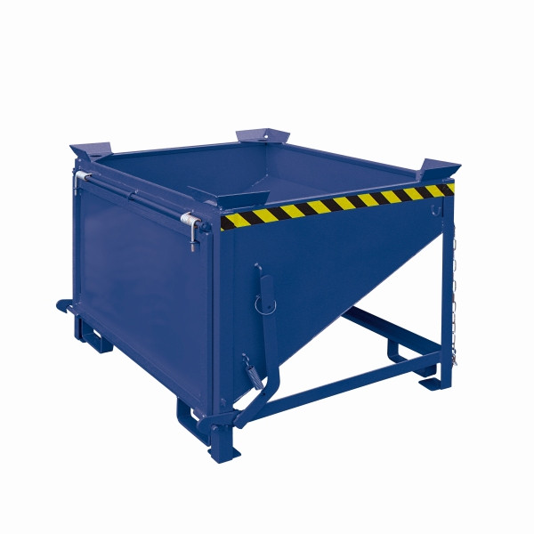 Conteneur silo industriel Eichinger avec grand clapet de décharge, 500 litres bleu gentiane, 20530800000097