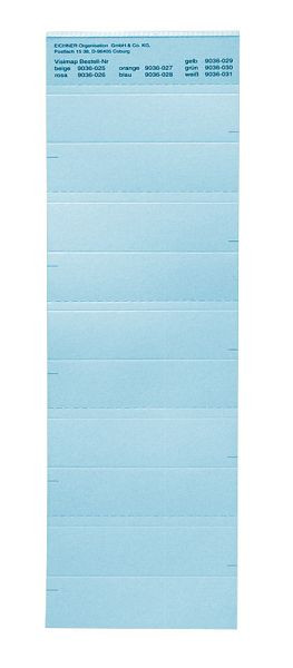 Étiquette Eichner pour la série VISIMAP, bleue, UE : 250 pièces, 9036-00028