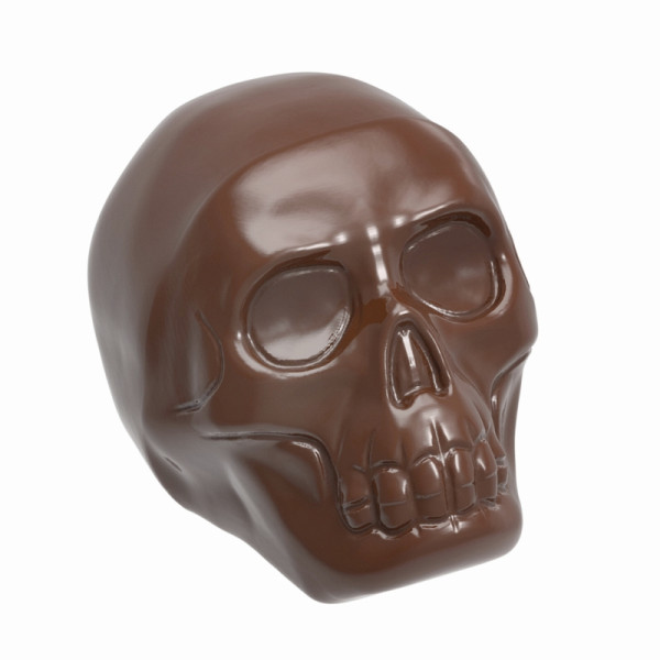 Moule à chocolat Schneider 275x135 mm, moule double, 26x38x27mm, tête de mort, 421666