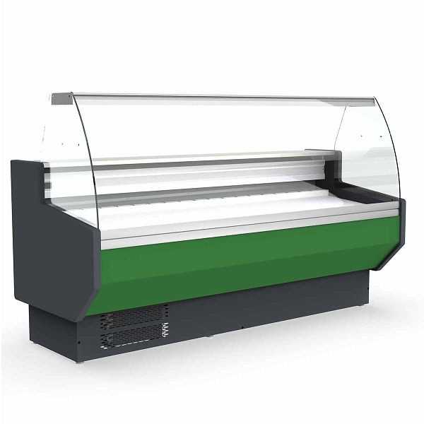Vaiotec TOPLINE comptoir réfrigéré 100 - façade incurvée "vert", 102,5x80x123,5 cm, 10724
