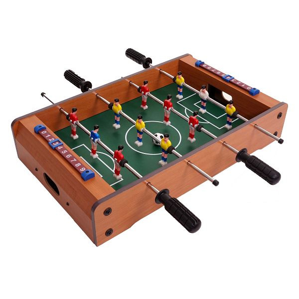 Mini baby-foot Mendler HWC-J68, baby-foot de jeu de table avec accessoires, bois 51x31x10cm, 72515