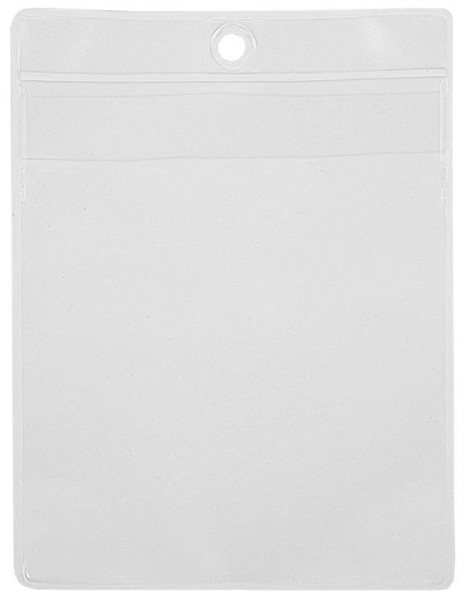 Pochette Eichner A6 en film transparent PP avec rabat de protection et perforation soudée au milieu, UE : 10 pièces, 9218-06002
