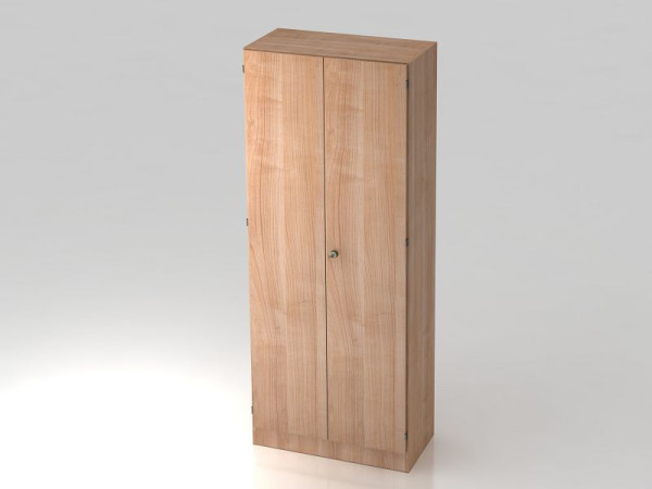 Armoire Hammerbacher 5OH avec panneau de base poignée rayée noyer/noyer, 80x42x200,4 cm (LxPxH), V6100/N/N/SG