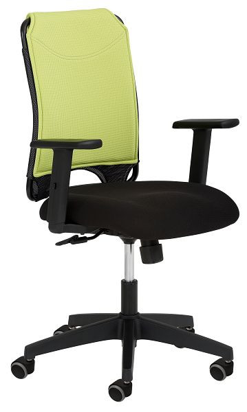 Mayer Sitzmöbel chaise pivotante 2333, vert, avec accoudoirs et roulettes pour sols durs, 2333_AV_RO_253