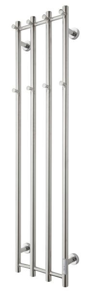 Sèche-serviettes électrique TVS ELDO 4, acier inoxydable poli, avec minuterie, 1400 x 345 mm, ELDO4