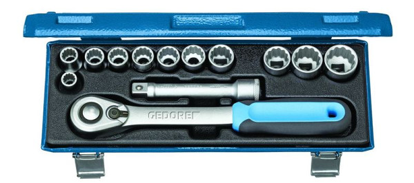 Jeu de clés à douilles GEDORE 1/2", profil UD 12 pans, 2545829
