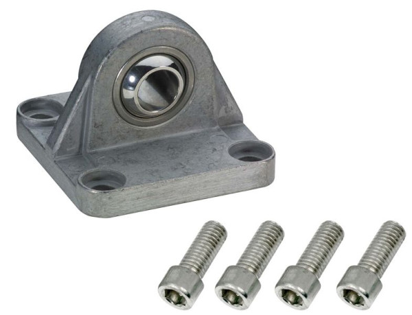 temporisateur ZHO-BEF-BAS-32, œillet de fixation complet, pour cylindre profilé DIN ISO 15552 Ø 32 mm, avec 4 vis de fixation, PD23843