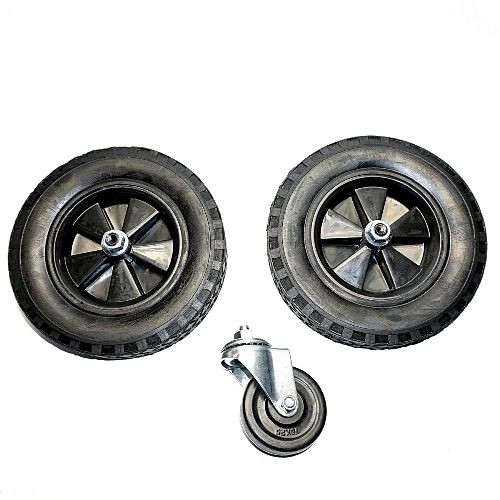 Jeu de roues AEROTEC 100 litres - 200 mm caoutchouc dur, 9420083