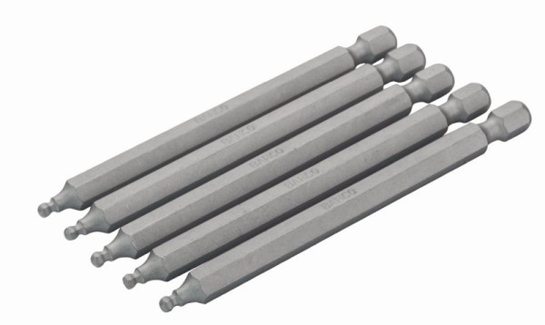 Embouts Bahco 1/4", 25 mm, embout sphérique, six pans creux, H 8 mm, lot de 5, 59S/H8BALL
