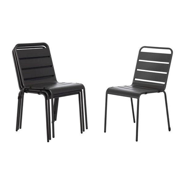 Chaises bistro Bolero gris acier, UE: 4 pièces, CS727